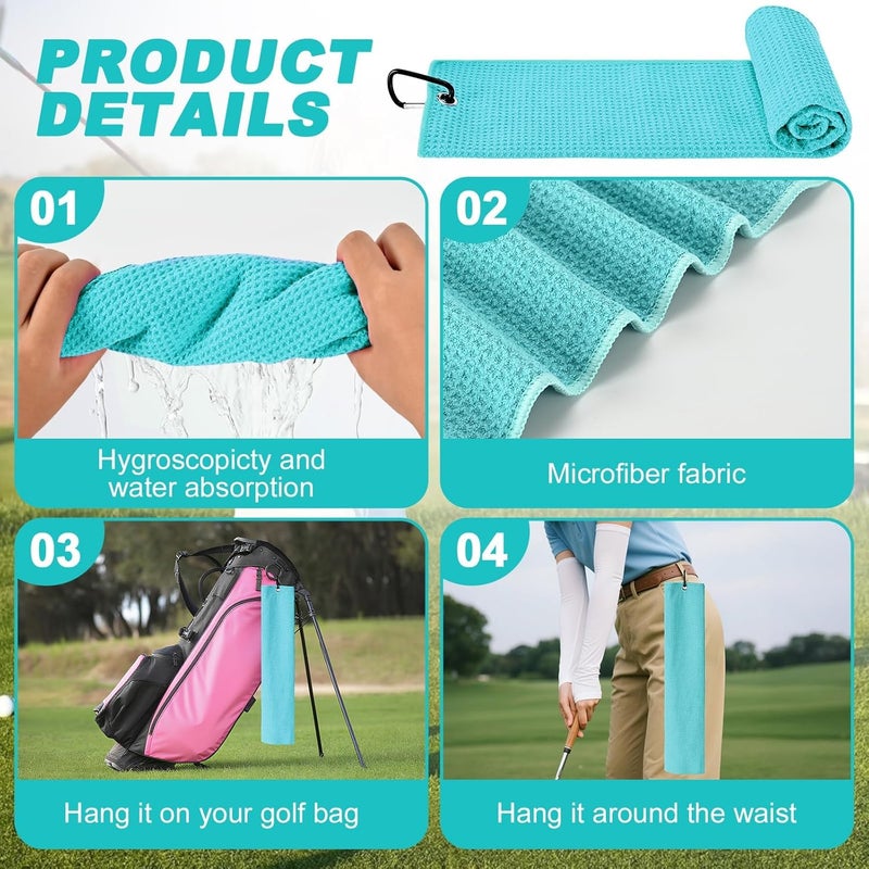 Wynaura 15PCS Golf Accessories Kit - Include Golf Club Cleaner Brush with Groove Cleaner Tool, Golf Ball Bag, Divot Tool with Magnetic Ball Marker, Towel, Golf Tees, Golf Gift for Men/Women - Image 2